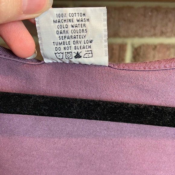 100% Cotton Purple Long Sleeve Asymmetrical Shirt Dress, Size M - Picture 6 of 6